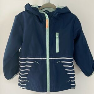 CAT & JACK blue & green full zip jacket 18M